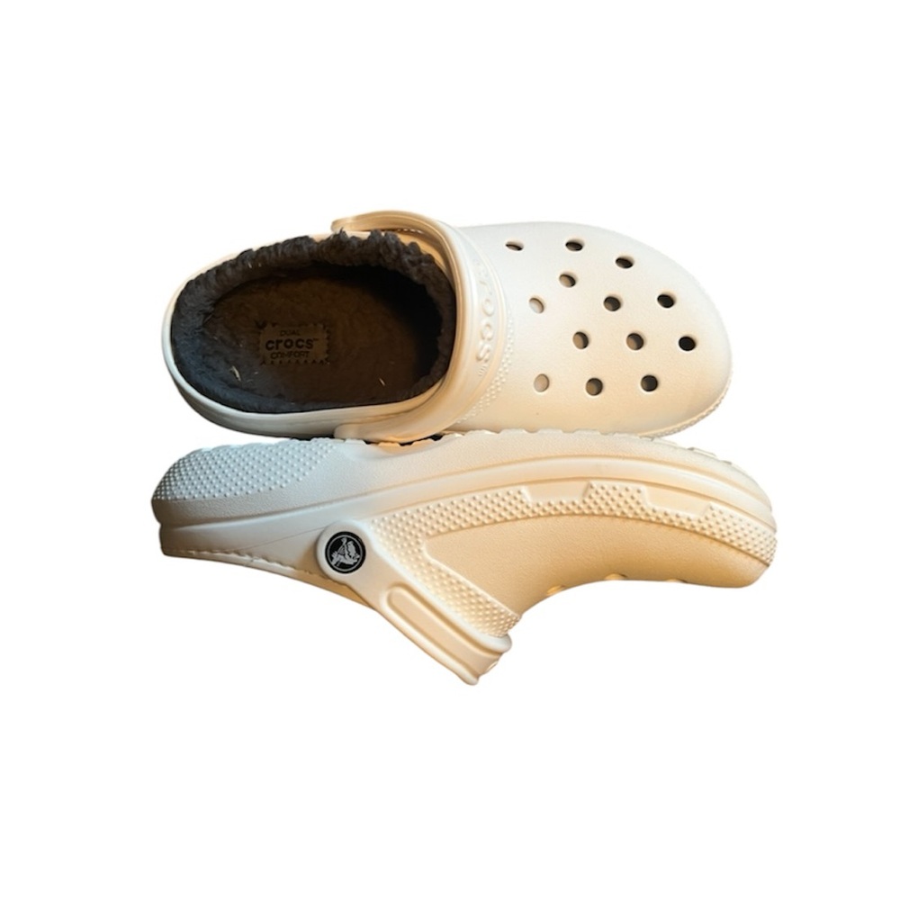 CROCS Cream Slippers with Ergonomic Sole